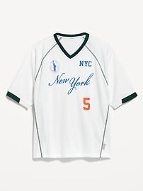 L'image numéro 1 présente T-shirt en maille à imprimé
