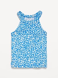 Image number 1 showing, Fitted Ribbed Halter Tank Top for Toddler Girls