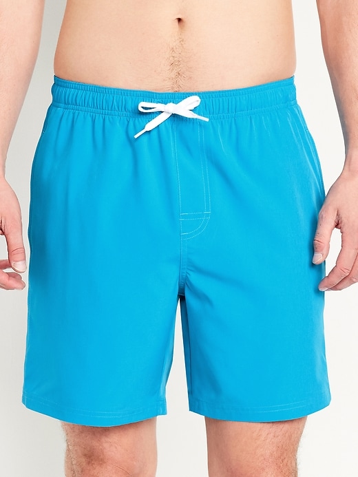 Image number 1 showing, Solid Swim Trunks -- 7-inch inseam