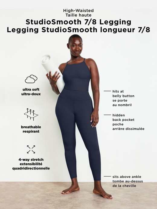 Image number 8 showing, High-Waisted StudioSmooth 7/8 Leggings