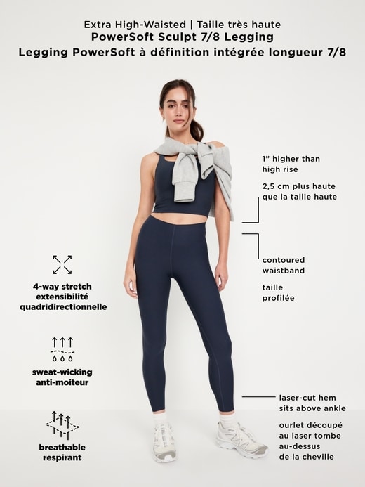 L'image numéro 9 présente Legging PowerSoft sculptant à taille très haute longueur 7/8