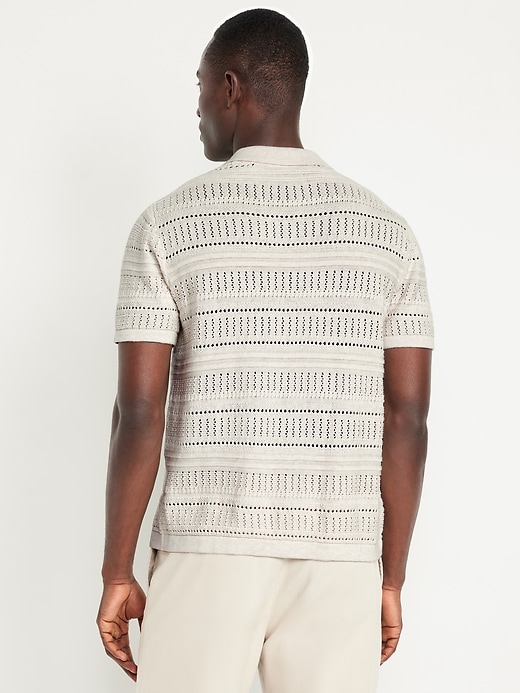 Image number 6 showing, Button-Front Open-Stitch Sweater