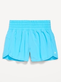 View large product image 4 of 4. High-Waisted Dolphin-Hem Run Shorts for Girls