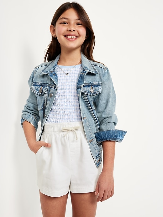 Image number 3 showing, High-Waisted Pull-On Twill Shorts for Girls