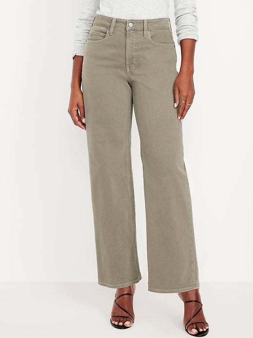 Image number 7 showing, Curvy Extra High-Waisted Wide-Leg Jeans