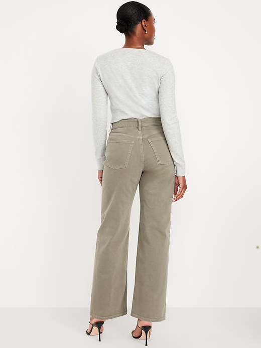 Image number 8 showing, Curvy Extra High-Waisted Wide-Leg Jeans