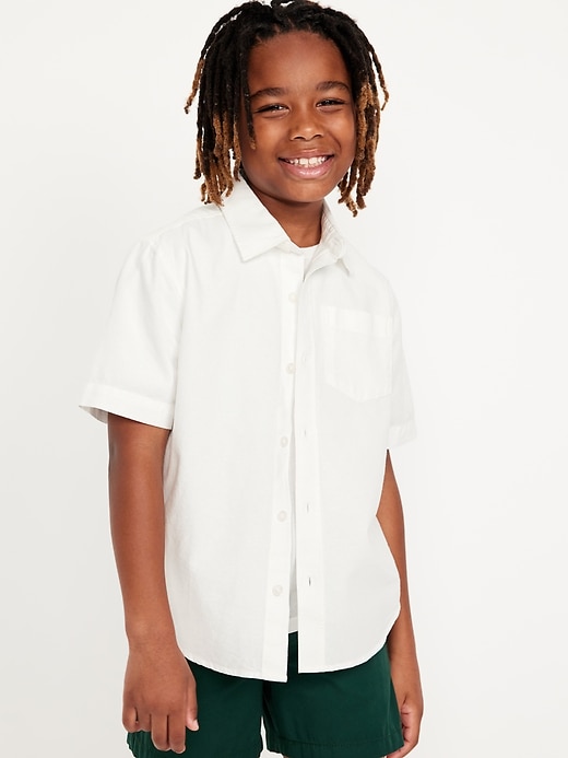 View large product image 1 of 4. Short-Sleeve Oxford Shirt for Boys