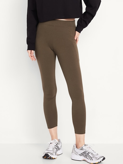 View large product image 1 of 8. High-Waisted Side-Pocket 7/8 Leggings