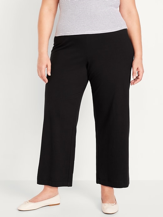 Image number 7 showing, High-Waisted Wide-Leg Crop Leggings