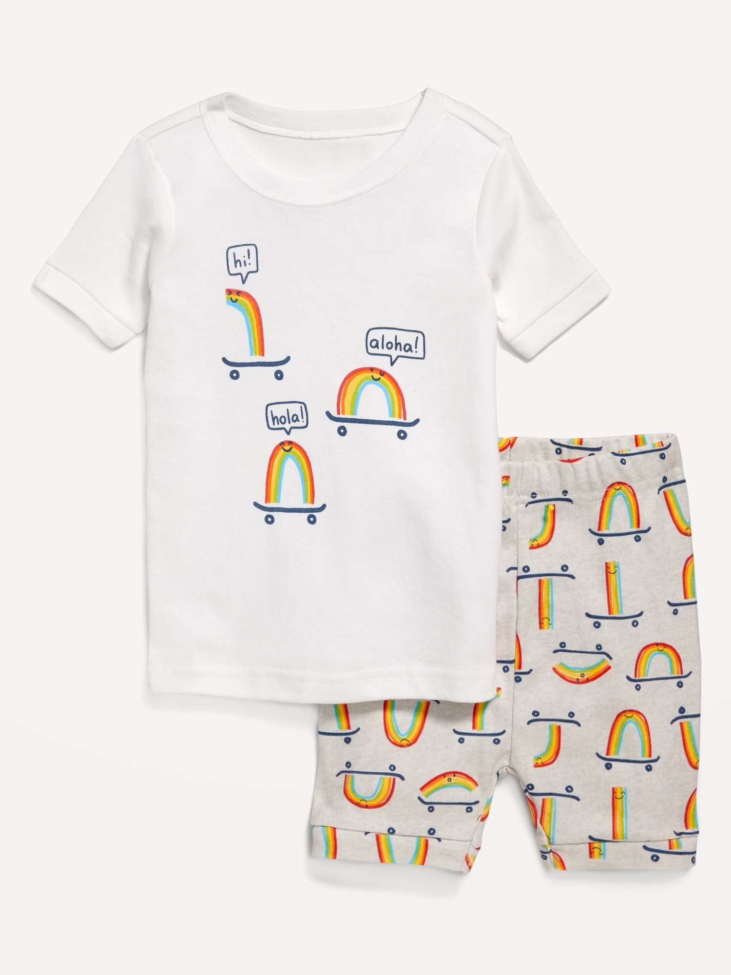 Unisex Snug-Fit Graphic Pajama Set for Toddler & Baby