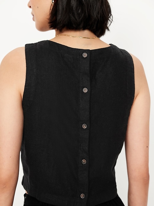 Image number 4 showing, High-Neck Button-Back Top