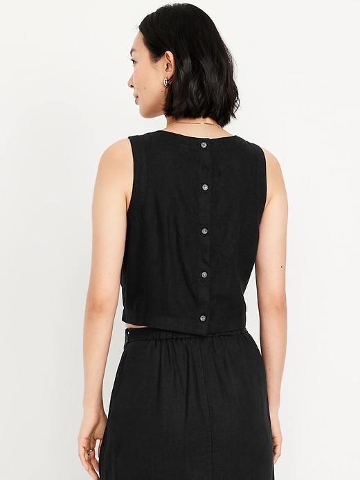 Image number 2 showing, High-Neck Button-Back Top