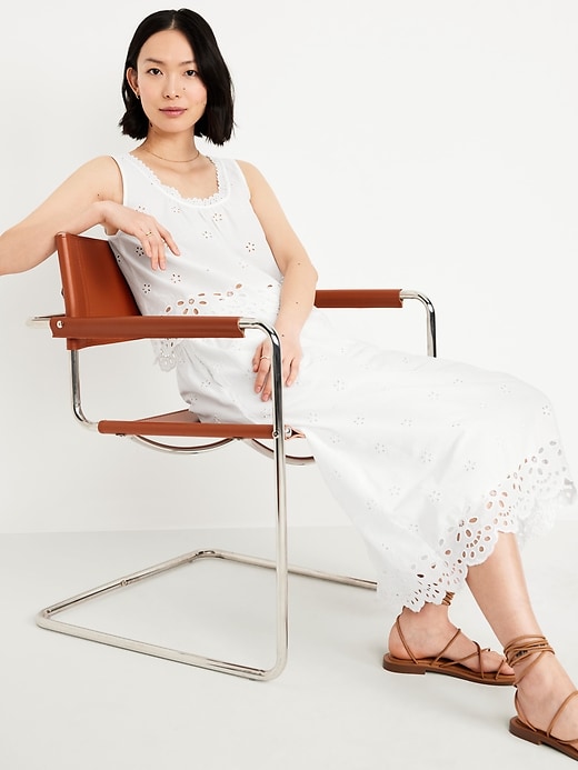 Image number 3 showing, Sleeveless Eyelet Top