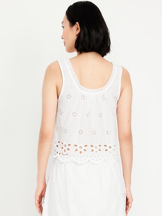 Image number 2 showing, Sleeveless Eyelet Top