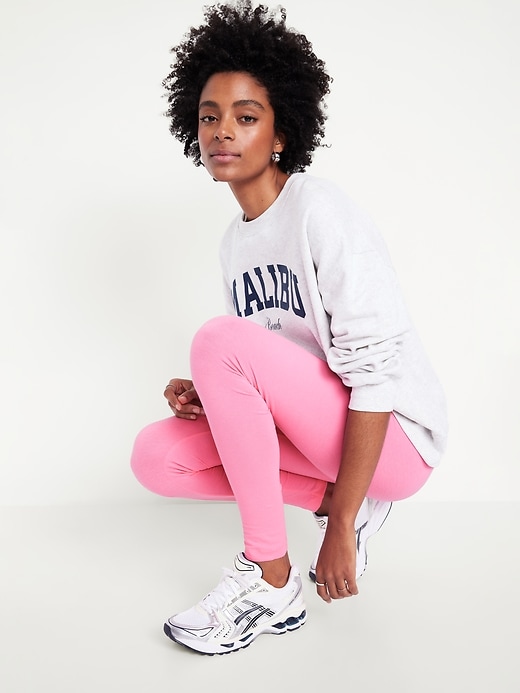 L'image numéro 3 présente Legging tendance à taille haute en jersey à superposer