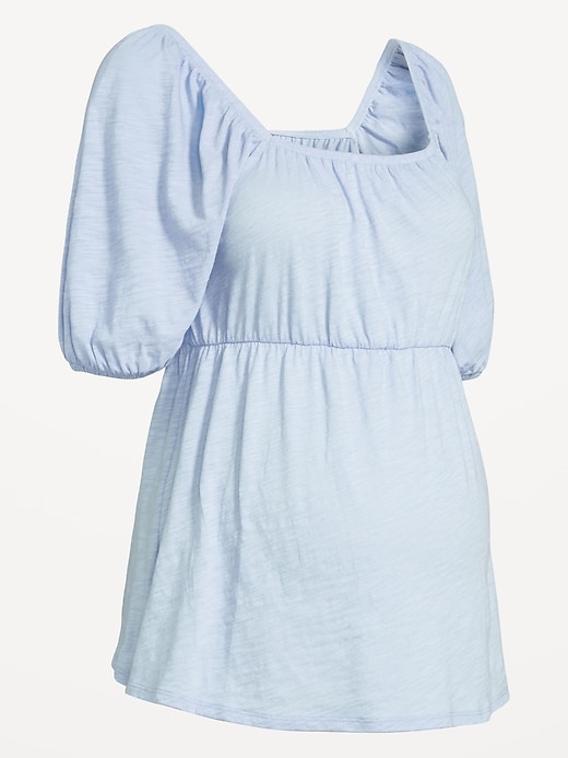 Image number 2 showing, Maternity Puff Sleeve Top
