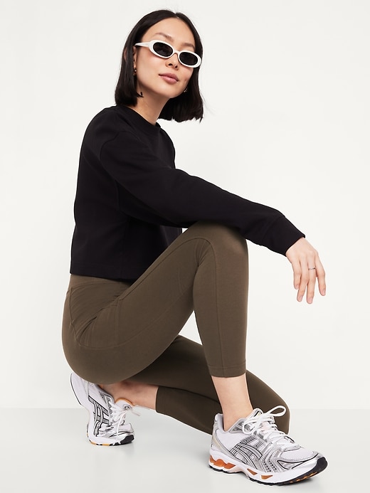 L'image numéro 3 présente Legging tendance à taille haute à superposer, longueur 7/8