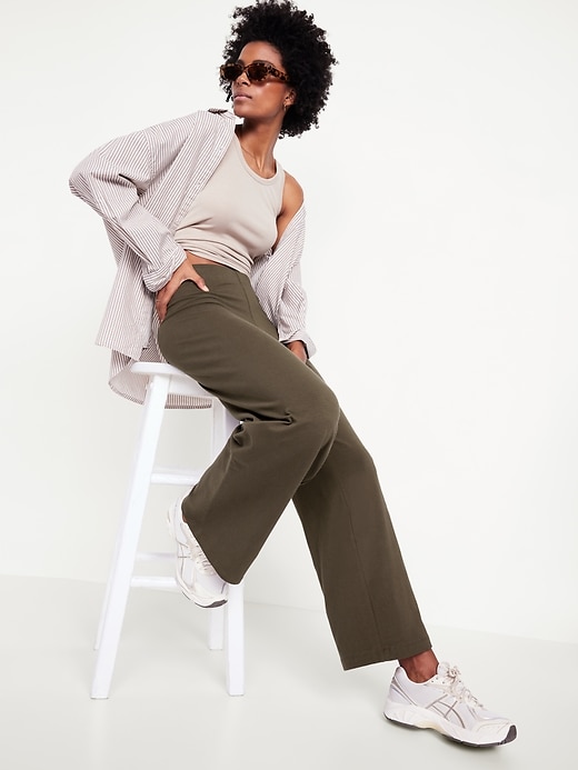 Image number 3 showing, High-Waisted Wide-Leg Leggings