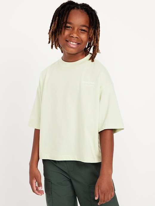 View large product image 1 of 1. Short-Sleeve Boxy T-Shirt for Boys