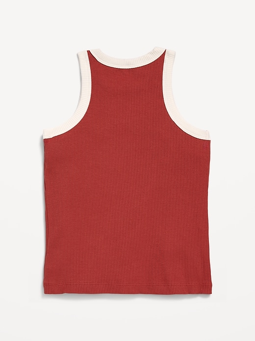 View large product image 2 of 4. Fitted Ribbed Tank Top for Girls