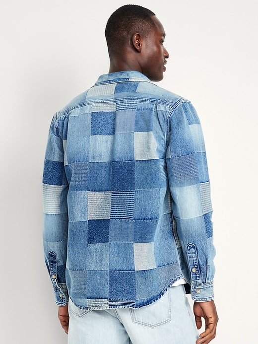 Image number 2 showing, Denim Patchwork Shirt