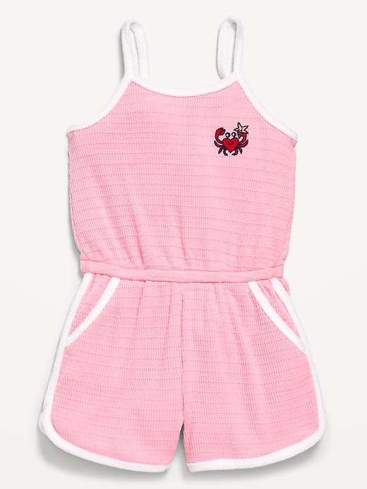 View large product image 1 of 2. Sleeveless Textured-Knit Romper for Toddler Girls
