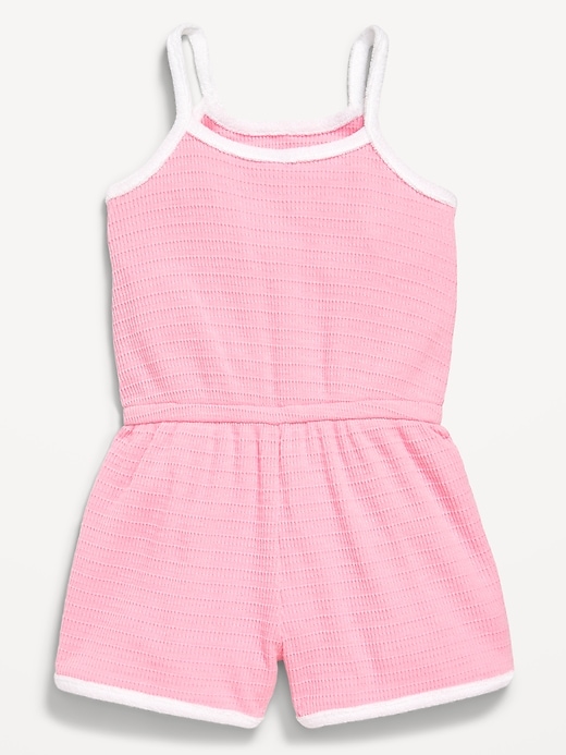 View large product image 2 of 2. Sleeveless Textured-Knit Romper for Toddler Girls