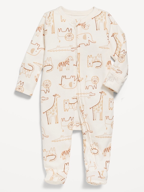 Une-pièce Nuit ou jeu à pieds à glissière à double sens pour bébé - Multi