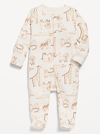 Image number 1 showing, 2-Way-Zip Sleep & Play Footed One-Piece for Baby