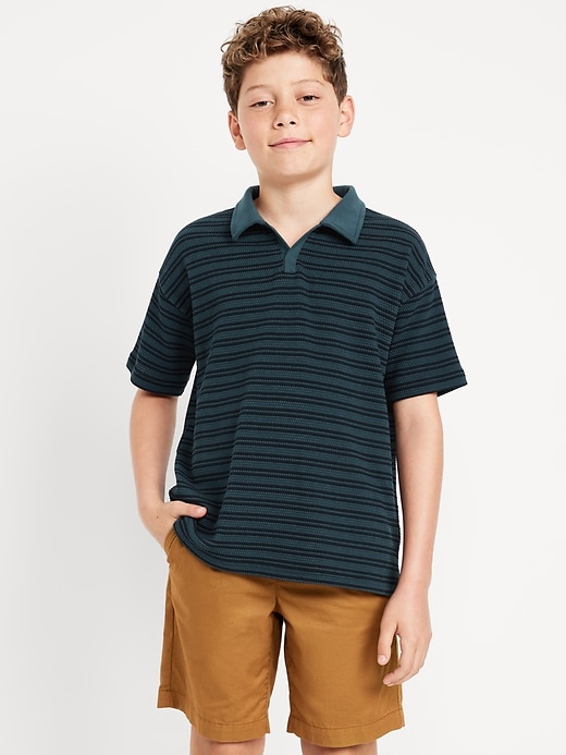 View large product image 1 of 3. Printed Knitted Collared Shirt for Boys