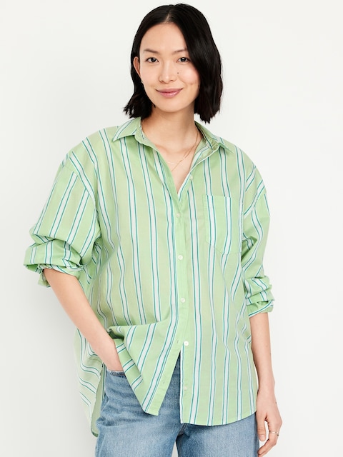 Oversized Button-Down Boyfriend Shirt