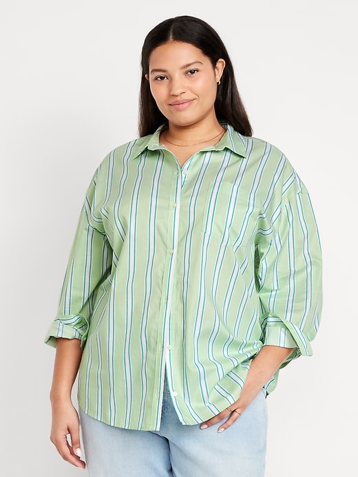 Image number 7 showing, Oversized Button-Down Boyfriend Shirt