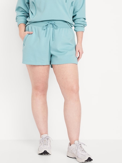 Image number 4 showing, Extra High-Waisted Dynamic Fleece Shorts