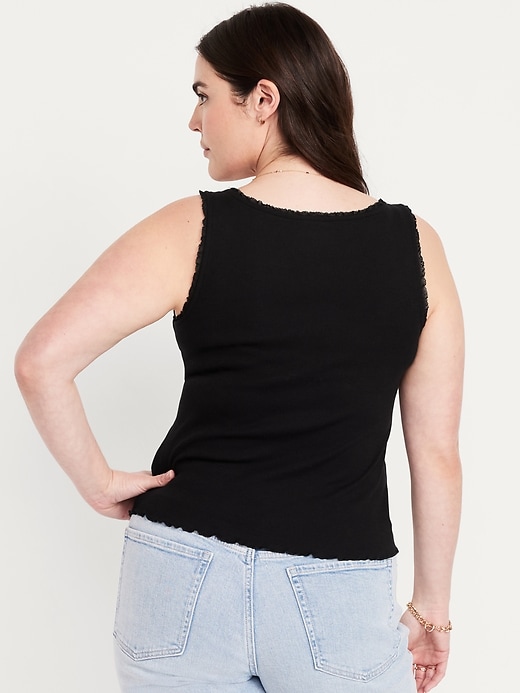 Image number 6 showing, Ribbed Cinched-Front Tank Top