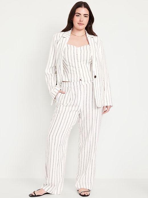 Image number 4 showing, Extra High-Waisted Taylor Wide-Leg Trouser Pants