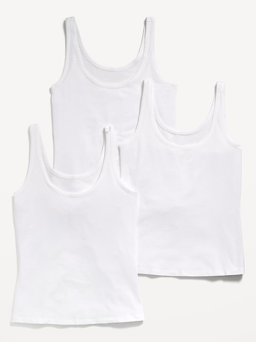 View large product image 1 of 1. First-Layer Scoop-Neck Tank Top 3-Pack