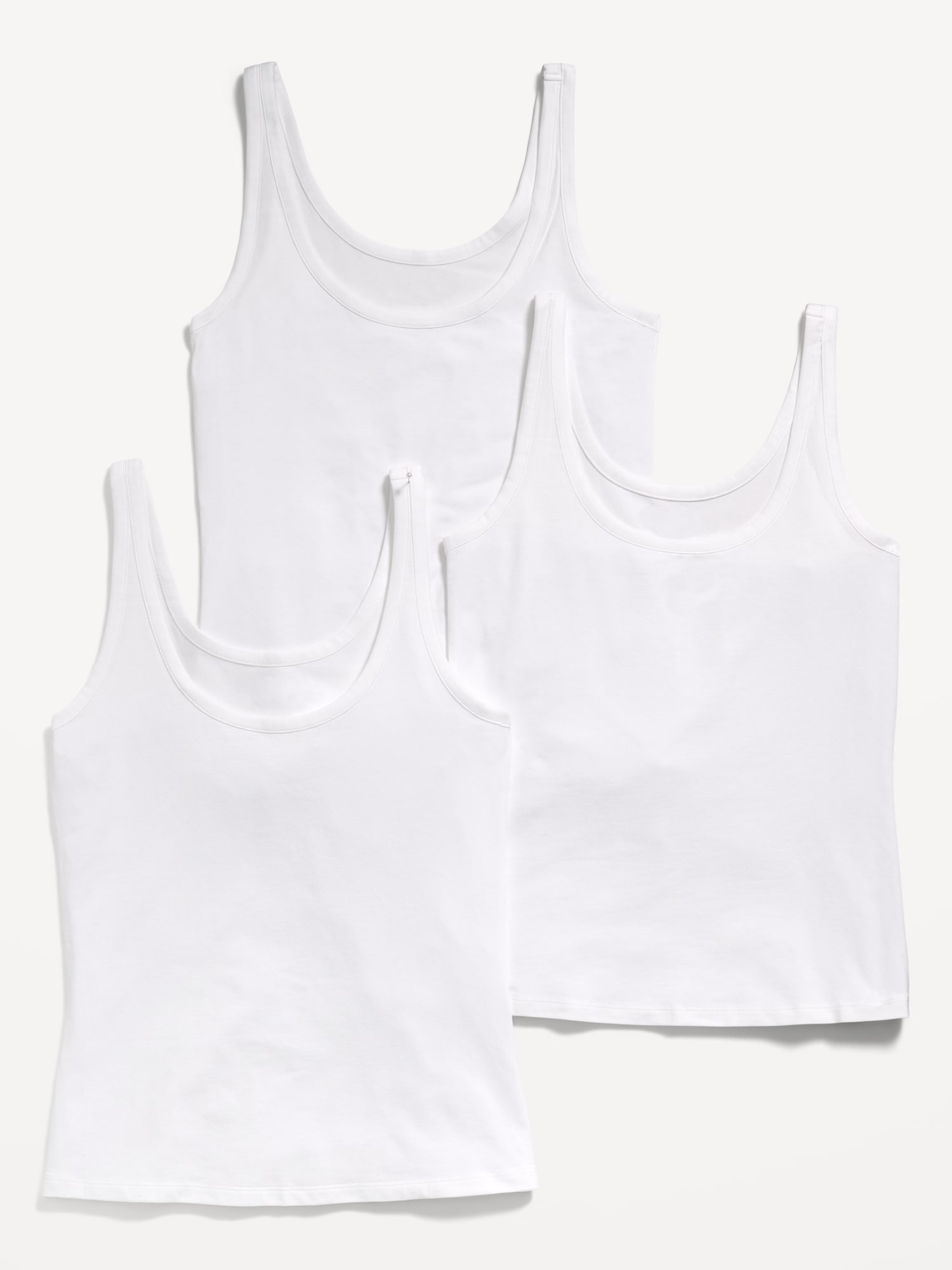 First-Layer Scoop-Neck Tank Top 3-Pack