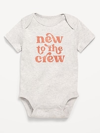 Image number 1 showing, Unisex Short-Sleeve Bodysuit for Baby