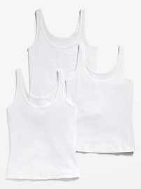 Image number 1 showing, First-Layer Scoop-Neck Tank Top 3-Pack