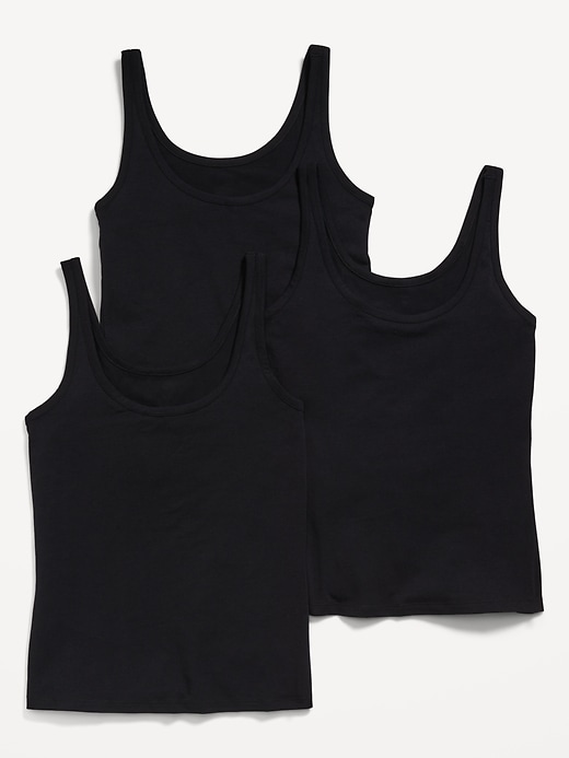 View large product image 1 of 1. First-Layer Scoop-Neck Tank Top 3-Pack