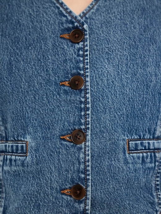 Image number 6 showing, Button-Front Denim Vest