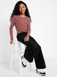 View large product image 3 of 4. Loose Poplin Cargo Pants for Girls