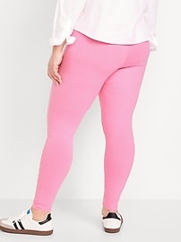 View large product image 8 of 8. High-Waisted Jersey Ankle Leggings