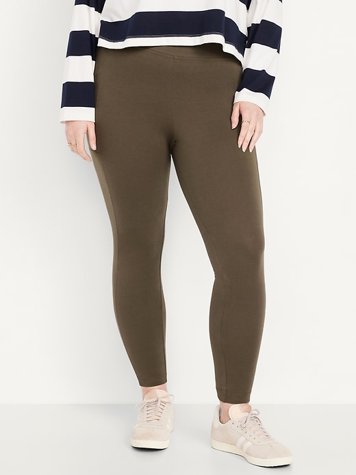L'image numéro 5 présente Legging tendance à taille haute à superposer, longueur 7/8