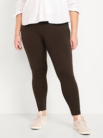 View large product image 7 of 8. High-Waisted Jersey Ankle Leggings