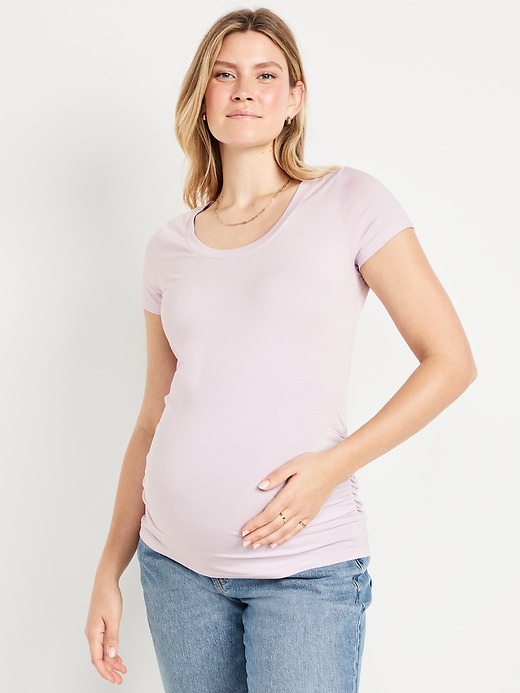 Image number 1 showing, Maternity Scoop-Neck T-Shirt