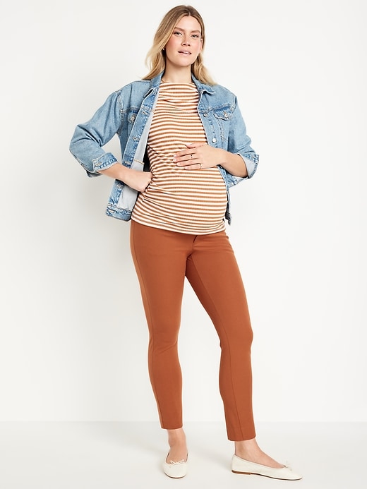 Image number 1 showing, Maternity Full-Panel Pixie Ankle Pants