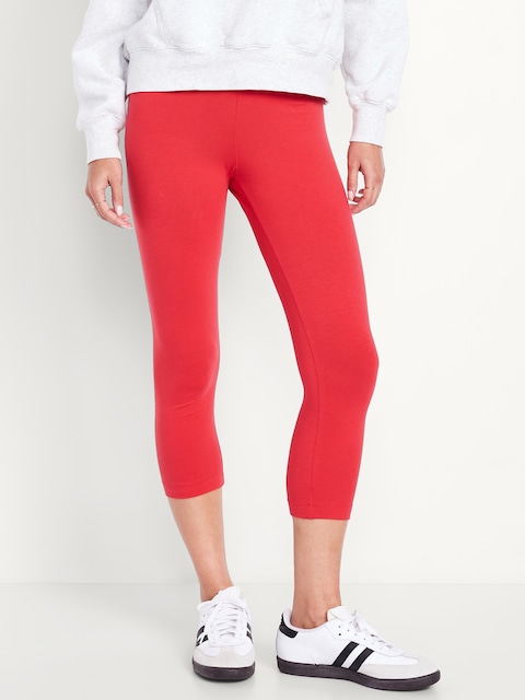 High-Waisted Fashion Layering Cropped Legging