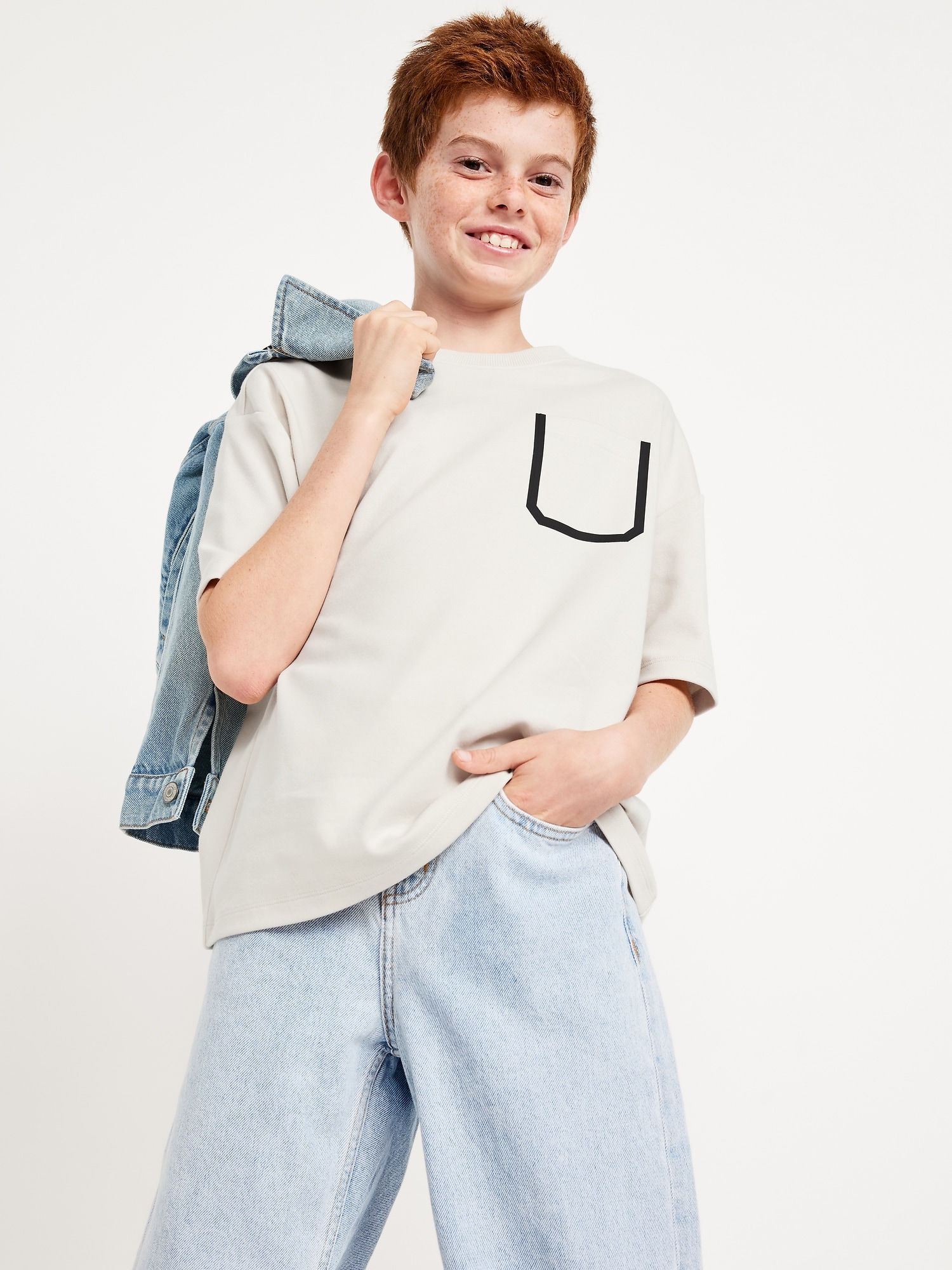 Dynamic Fleece Oversized Pocket T-Shirt for Boys