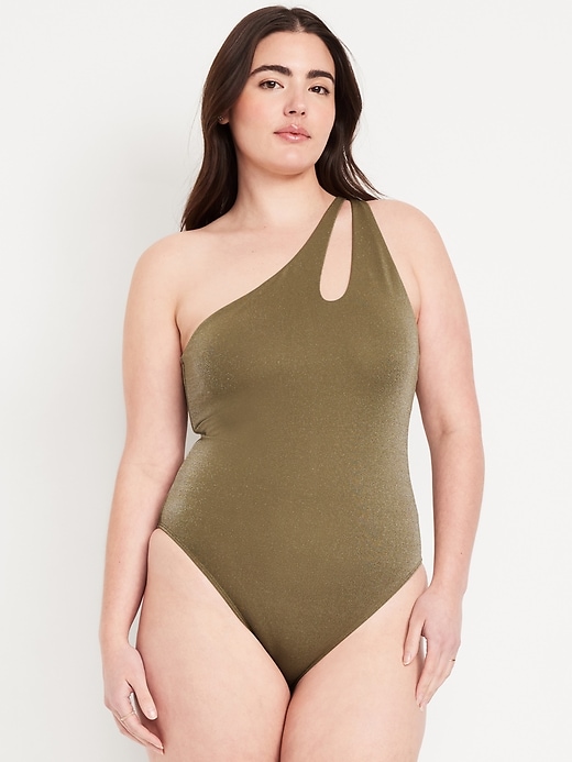 Image number 5 showing, One-Shoulder Shine Swimsuit